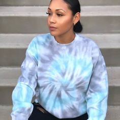 This beautiful sweatshirt is hand dyed and made to order in Canada. Please allow 1-2 weeks to dispatch. We achieve this look by swirling teal and grey. Model is wearing a size medium for reference. Each piece is made from a men's Gildan crewneck. I suggest sizing up to achieve the oversized streetwear look. *ALL SALES ARE FINAL* No exchange or refunds. **Please note that each piece is hand dyed and due to the unique nature of tie dye, no two pieces are identical. ** Aftercare: * Wash by hand *Co Oversized Soft-washed Tie Dye Sweatshirt, Tie Dye Sweatshirt For Winter, Tie-dye Long Sleeve Sweatshirt For Loungewear, Trendy Tie-dye Sweatshirt For Winter, Tie-dye Long Sleeve Loungewear Sweatshirt, Tie Dye Long Sleeve Sweatshirt For Loungewear, Trendy Tie Dye Sweatshirt For Winter, Tie-dye Long Sleeve Sweatshirt For Spring, Oversized Tie-dye Sweatshirt