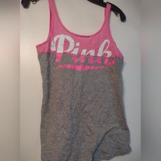 Victoria's Secret Pink Logo Tank Nwt Xs Found Stain. Pls See Photos. Affordable Victoria's Secret V-neck Camisole, Pink Cotton Workout Top, Pink Cotton Top For Workout, Victoria Secret Pink Logo, Cut Off Shirt, Girl Blogger, Basic Girl, Sequin Tank Tops, Blogger Girl