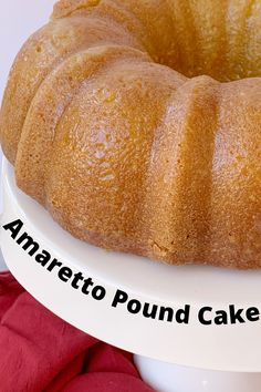 a bundt cake sitting on top of a white plate