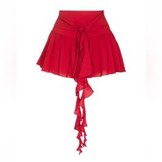 New With Tags! Measurements: Hips: 42.5 In Length: 13 In Waist: 29.9 Red Skater Skirt, Ruffle Mini Skirt, Red Tie, Candy Apple, Glee, Mini Skirt, Ballet Skirt, Womens Skirt, Mini Skirts