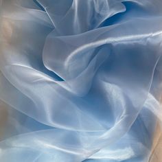 Organdy Fabric, Fabric For Dresses, Fabric For Curtains, Light Blue Fabric, Blue Organza, Baby Blue Color, Blue Curtains, Blue Sheers, Baby Blue Colour