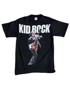 Kid Rock playing the guitar front design. 100% combed ringspun cotton jersey supremely soft, superior quality modern, slightly fitted shape Machine wash warm, inside out with like colors Only non-chlorine bleach Tumble dry low Medium/hot iron, Do not iron decoration Playing The Guitar, Man Design, Rock Guitar, In Distress, Kid Rock, Iron Decoration, Hot Iron, Rock T Shirts, Rock Shirts