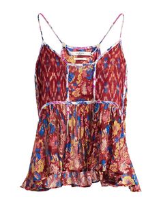 crepe, no appliqués, multicolor pattern, deep neckline, sleeveless , Color: Burgundy , Size: 6 Silk V-neck Printed Tops, Multicolor V-neck Tank Top For Beach, Sleeveless Silk Tops For Summer, Multicolor Fitted Cami Dress, Patterned Sleeveless Top With Floral Print, Multicolor V-neck Tank Top For Vacation, Patterned Floral Print Sleeveless Tops, Multicolor Printed Summer Tank Top, Multicolor Print Sleeveless Summer Top