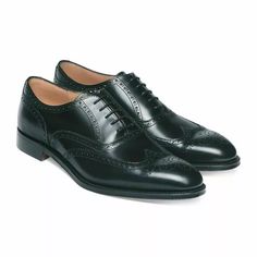 Introducing our Handmade Men's Wingtip Brogue Dress Shoes, the perfect addition to any gentleman's wardrobe. These black leather office shoes are meticulously crafted with high-quality genuine leather, ensuring both durability and style.  The upper of these shoes is made from soft calf leather, providing a comfortable fit that molds to your foot over time. The sole and heel are also made from leather, adding to the overall elegance of the design.  What sets these dress shoes apart is the attention to detail in their construction. They are completely hand-stitched, showcasing the skill and craftsmanship of our artisans. Each pair is made to order, with a manufacturing time of 7-10 business days. If you can't find your size or preferred color, simply send us a message and we will gladly crea Dress Shoes Men Black, Black Brogues, Tuxedo Shoes, Mens Black Dress Shoes, Brogues Men, Brogue Boots, Oxford Brogues, Leather Office, Leather Brogues