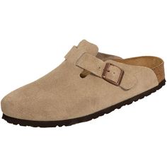 Birkenstock Open Boston VL Soft Taupe taupe Suede - Bartel-Shop Classic Beige Clogs With Rubber Sole, Beige Closed Toe Clogs With Cork-bed Midsoles, Brown Suede Sandals For Outdoor, Casual Beige Clogs With Leather Sole, Beige Outdoor Sandals With Rubber Sole, Outdoor Beige Sandals With Rubber Sole, Beige Suede Casual Clogs, Casual Beige Suede Clogs, Beige Leather Outdoor Sandals