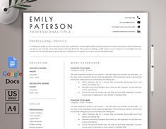 the professional resume template is ready to be used as a cover letter for an application