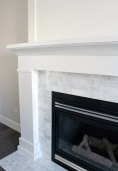 the fireplace is clean and ready for us to put in their new home's living room