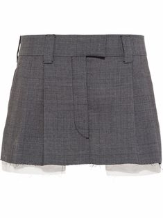 Shop Miu Miu Prince-Of-Wales check mini skirt Elegant Miu Miu Mini Skirt, Chic Miu Miu Mini Skirt, Chic Fitted Miu Miu Mini Skirt, Miu Miu Fitted Skirt For Work, Miu Miu Fitted Skirt For Workwear, Chic Fitted Mini Skirt By Miu Miu, Skirt Png, Mini Skirt Grey, Check Mini Skirt