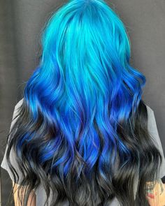 @/madmakbeauty on insta Arctic Fox Blue, Vivid Hair, Colorful Hair, Arctic Fox, Hair Colour, Ombre Hair, Blue Hair, Blue Purple, Hair Inspiration