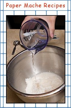 a person pours sugar into a mixing bowl