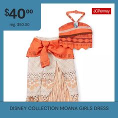 the disney collection moan girls'dress is $ 40 00