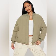 See All Photos, Bundle And Save. Oversized Quilted Jacket For Cold Spring Weather, Oversized Quilted Jacket For Spring Cold Weather, Oversized Quilted Jacket For Spring, Oversized Quilted Jacket For Cold Weather, Casual Khaki Quilted Jacket For Spring, Green Quilted Jacket For Spring, Oversized Casual Quilted Jacket For Spring, Casual Spring Puffer Jacket For Work, Black North Face Jacket