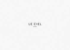 the word le ciel is written in black and white