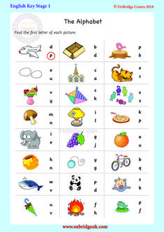 an english worksheet with pictures and words to describe the alphabets in each letter