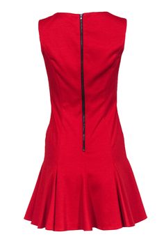 Sometimes simple is sexy, just like this red hot frock from Jay Godfrey! Made with a pleated skirt design, this is a classic cocktail mini dress to pair with patent pumps and your best golden eye look for some sultry timeless style. Size 6 86% Polyester, 12% Rayon, 2% Spandex Fitted silhouette Pleated skirt Square neckline Zippered back Waist 28” Bust 30” Total length 33” Red Pleated Back Dress, Stretch Party Dress With Pleated Back, A-line Mini Dress With Side Zipper, Stretch Pleated Mini Dress For Evening, Stretch Pleated Mini Dress For Party, Fitted Knee-length Mini Dress With Pleated Back, Chic Red Dress With Back Zipper, Red Mini Dress With Back Zipper, Red Mini Dress With Back Zipper For Night Out