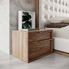 Modrest Amberlie - Modern Walnut Nightstand The Amberlie Nightstand is a stylish modern piece that will fit perfectly in many settings. The simple lines of this piece are accented by the all over walnut veneer finish. Two drawers with integrated handles create a streamlined look. Pair with the Amberlie Bed, Dresser, and Mirror. Features: Walnut Veneer Two Drawers Integrated Handles Modern Design Dimensions: Overall: W25" x D18" x H18"Top Drawer: W20.5" x D12.5" x H5"Bottom Drawer: W20.5" x D12.5" x H7" Walnut Night Stand, Nightstand Mid Century, Charging Nightstand, Primary Bed, Apartment Shopping, Walnut Bed, Dresser And Mirror, Apartment Stuff, Walnut Nightstand