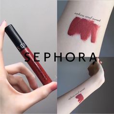 Sephora Collection Brand New & Sealed Full Size Shade: Coral Sunset Sephora Lip Stain, Sephora Cream Lip Stain, Sephora Cream Lip, Coral Sunset, Perfect Red Lipstick, Dior Fragrance, Plumping Lipstick, Sephora Lip, Makeup Sephora