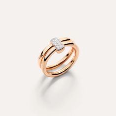 Pomellato Pomellato Together Ring | Pomellato Online Boutique US Pomellato Jewelry, Rose Gold Ring Set, Gold Ring Sets, Timeless Jewelry, High Jewelry, White Ring, White Diamonds, Womens Jewelry Rings, 18k Rose Gold