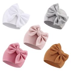 PRICES MAY VARY. Material: AQOKKA newborn baby bow hats are made of natural high-quality cotton, which is soft, skin-friendly, breathable, and comfortable, perfect for newborns. Size: The hat size is W5.9” x H5.1”. Good elasticity, enough stretch to accommodate the baby's head growth. Suitable for 0-6 months newborn infants! Newborn Hospital Hat: The baby girl hats 0-6 months adorned with a large, delicate bow to create a lovely atmosphere, the sweet baby items will highlight the cuteness of you Baby Hospital Hat, Baby Bow Hats, Preemie Hats, Girl Hats, Newborn Hospital Hats, Newborn Beanie, Newborn Hats