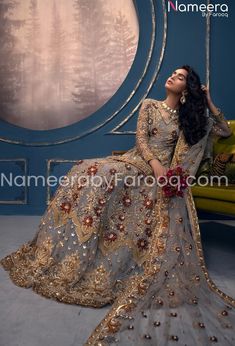 Pakistani Lehenga Kurti for Wedding in Gray Color Lehenga Look