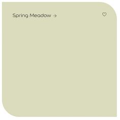 a white paper with the words spring meadow on it