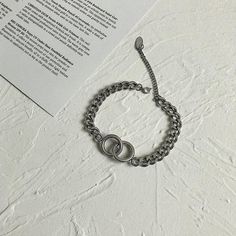 Material: Titanium steelBracelet size: 20cm ( 7.87inches )Extension chain: 5.5( 2.2 inches ) Double Ring, Steel Bracelet, Bracelet Sizes, Ring Bracelet, Infinity Bracelet, Product Launch, Pendant Necklace, Bracelet, Chain