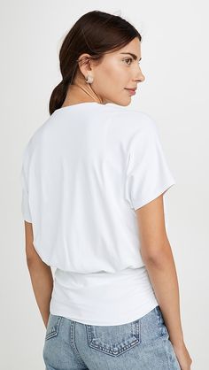 Susana Monaco Twist Front Dolman Top | Shopbop White Sweater Outfit, Dolman Top, Simple Tees, Twist Front, Dolman Sleeve, Women's Tops, Monaco, White Undershirt, Knit Top