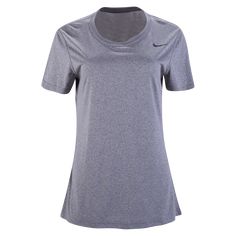 Nike Women's Legend Shirt. When we hit the field we need legendary performance we can count on and we found it in this training shirt from Nike. This cool and comfortable Dri-FIT top has the Nike Swoosh logo applied to the left chest. 100% polyester. Nike Athletic Fit Sports T-shirt, Functional Athletic Heather Crew Neck Top, Athletic Heather Short Sleeve T-shirt For Training, Functional Athletic Heather T-shirt With Go-dry, Nike Sports T-shirt With Team Logo, Team-colored Breathable Sportswear Tops, Nike Functional T-shirt For Sports Events, Team-colored Moisture-wicking Shirt For Sports Events, Moisture-wicking Team-colored Shirt For Sports Events