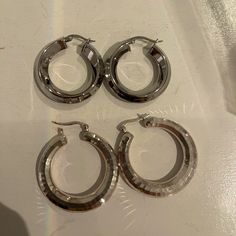 Silver Hoops 2 Different Pairs Never Worn Condition (I Don’t Wear Silver) Earrings Color, 2 Set, Silver Hoops, Silver Hoop Earrings, Jewelry Earrings, Hoop Earrings, Women Jewelry, Silver, Women Shopping