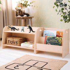 "SPECIAL OFFER. Montessori shelves. Directly from manufacturer and founder of the montessori furniture modular set.  This offer is for: 1 piece of SMALL book shelf,  1 piece of SMALL toy shelf (73cm long), Made from highest quality (B/BB) baltic birch plywood dedicated for toys, 100% hand made.  Kids are able to arrange their toys: take out, play, insert back, arrange and repet how many time they want. Perfectly fits to our book case. Dimensions of SMALL bookshelf: height - 44cm, or 17 3/4 inch Montessori Toy Shelf, Montessori Shelves, Montessori Shelf, Toy Shelf, Montessori Playroom, Toy Shelves, Montessori Furniture, Small Bookshelf, Small Book