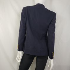 "Austin Reed Navy Blue Blazer 18\" across 26\" long 23\" sleeves Pockets Gold buttons Shoulder pads * Please review all shop policies before completing transaction. All sales final. No returns or exchanges. Price is final. * Bundle up for combined shipping. * Instagram @vintagerunsdeepshop" Navy Blazer With Button Cuffs, Navy Long Sleeve Blazer With Button Cuffs, Blue Long Sleeve Blazer With Button Cuffs, Blue Blazer With Button Cuffs For Office, Blue Buttoned Career Outerwear, Career Blue Buttoned Outerwear, Career Blue Outerwear With Buttons, Metallic Blouses, Navy Blue Blazer