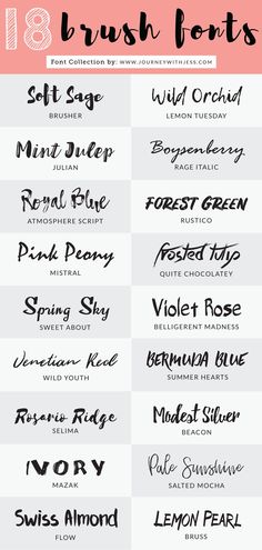 This month's font collection series post will focus on one of my favorite styles - brush fonts. Thick irregular lines, distortion and imperfections allow for this font style to emote both a modern and vintage design. Each character appears as if they were painstakingly written out by some Brush Fonts Free, Numbers Tattoo, Farmhouse Fonts, Font Love, 10 Tattoo, Business Fonts, Popular Fonts, Design Blogs, Aesthetic Fonts