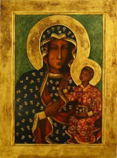 an icon depicting the mother and child