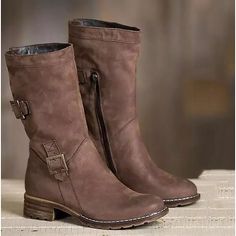 Category:Boots; Upper Materials:Faux Leather; Heel Type:Flat Heel; Gender:Women's; Toe Shape:Round Toe; Type:Mid Calf Boots,Fleece Lined; Style:Vintage,Casual,Industrial Style; Heel Height(inch):1-2; Outsole Materials:Rubber; Occasion:Daily,Work,Outdoor; Closure Type:Zipper; Listing Date:12/04/2023; 2024 Trends:Snow Boots,Combat Boots,Cowboy Boots,Plus Size,Waterproof Boots Brown Snow Boots, Color Boots, Leather Motorcycle Boots, Vintage Flats, Mid Boots, Zipper Boots, Cowboy Boots Women, Dress Shoes Womens, Motorcycle Boots