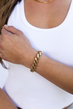 Bracelet Gold Silver Bracelet Gold, Everyday Look, Timeless Beauty, Vintage Inspired, Gold Bracelet, 18k Gold