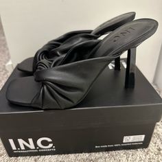 Brand New I.N.C Open Toe Black Heels. Purchased From Macy’s. 4 Inch Heel Chic Synthetic Heels For Date Night, 4 Inch Heels, Black Heels, Shoes Women Heels, Open Toe, 4 Inch, Shoes Heels, Womens Sizes, Women Shoes