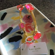 Ksny Bangle Bracelet Trendy Kate Spade Party Jewelry, Trendy Kate Spade Jewelry For Party, Adjustable Metal Bracelet By Kate Spade, Trendy Kate Spade Bracelet, Kate Spade Party Bangle, Kate Spade Party Bangle Jewelry, Kate Spade Bangle For Party, Chic Adjustable Kate Spade Jewelry, Chic Kate Spade Bangle Bracelet