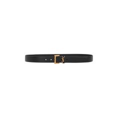 Cassandre Grainy Leather Belt-SAINT LAURENT-JOHN JULIA Saint Laurent Belt, Makeup Travel Case, By Malene Birger, Women Accessories Bags, Beauty Accessories, Travel Case, Gold Tone Metal, Leather Belt, Stella Mccartney