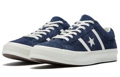 Converse One Star Academy Navy Ivory 165022C Converse One Star Academy, Navy Converse, Tenis Converse, Navy Blue Shoes, Blue Converse, Dr Shoes, Star Academy, Shoe Wishlist, Converse Style