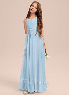 JJ's House Junior Bridesmaid Dresses (268399) | JJ's House Light Blue Junior Bridesmaid Dresses, Kids Bridesmaid Dress, Junior Bridesmaids, Girls Maxi Dresses, Blue Bridesmaid Dress, Junior Bridesmaid Dress, Cascading Ruffles, Wedding Clothes, Blue Bridesmaid Dresses