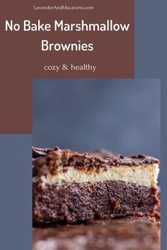 no bake marshmallow brownies with copy - and - healthy chocolate frosting