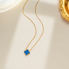 7967 Elegant Blue Necklace With Delicate Chain, Elegant Blue Chain Necklace, Elegant Blue Delicate Chain Necklace, Fine Jewelry With Blue Delicate Chain, Blue Fine Jewelry With Delicate Chain, Blue Clavicle Chain Necklace, Blue Delicate Chain Fine Jewelry, Elegant Blue Clavicle Chain Necklace, Blue 14k Gold Necklace With Adjustable Chain