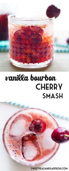 Smash Cocktails, Cherry Bourbon, Bourbon Cherries, Vanilla Bourbon, Fresh Cherry, Bourbon Cocktails