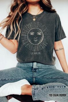 Available at ETCY. #graphictee #musictee #streetstyle #onlineshopping #mensfashion #summertee #summertee #fashionblogger #spring #fashionista #onlineshopping #smallbusiness #mensfashion #shoplocal #summertime #tshirt #summervibes #womensfashion #apparel #tshirts #slowfashion #casualstyle #tee

https://www.etsy.com/listing/1296155661/le-soleil-vintage-style-graphic-tee Gray Printed Summer Top, Casual Short Sleeve T-shirt With Moon Print, Vintage Gray Summer T-shirt, Soft-washed Gray Top For Summer, Casual Moon Print Short Sleeve T-shirt, Relaxed Fit Moon Print Short Sleeve Tops, Gray Printed Tops With Relaxed Fit, Gray Crew Neck Shirt For Summer, Black Summer Top With Moon Print