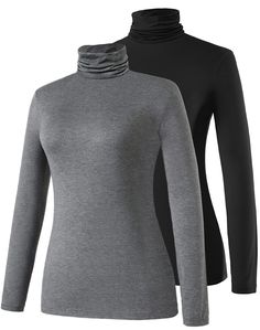 PRICES MAY VARY. MATERIAL🇺🇸The womens long sleeve turtleneck is made of 95% Modal and 5% Spandex. The turtleneck for women is loved for great stretch,skin-friendly and breathable fabric,which is very suitable for an undershirt or a basic T-shirt.The women turtleneck can give you the ultimate in luxurious comfort. DESIGN🇺🇸This T-shirt designed with long sleeve and turtleneck.This slim fitted turtleneck tops is perfect for wearing under other garment in cold days as a layering undershirt. The Women Turtleneck, Fitted Turtleneck, Turtleneck Long Sleeve, Comfort Design, Womens Turtleneck, Long Sleeve Turtleneck, Turtle Neck Top, Cold Day, Long Sleeve Shirt