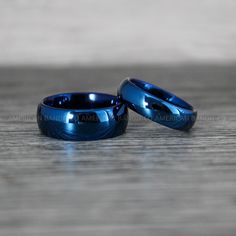 IMG_8525 His And Her Rings, Wedding Rings Couple, Wedding Ring Couple, Blue Couple, Rings Matching, Blue Wedding Band, Vogue Jewelry, Blue Wedding Rings, Rings Blue