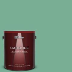 the behr marquee paint is available in two different colors, including green and red