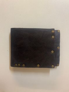 The wallets are made of different cowhide pieces, riveted, without stitches. Very resistant for a long time. Sizes: W:13 cm (closed) H:10 cm PM for customized wallets. Choose your favorite leather color and rivets combination. Distressed Brown Leather Wallet, Brown Leather Wallet With Leather Patch, Leather Trifold Wallet With Snap Closure For Daily Use, Brown Leather Wallet With Snap Closure, Rectangular Leather Wallet With Snap Closure, Leather Wallet With Snap Closure, Leather Wallets With Snap Closure For Daily Use, Snap Closure Rectangular Leather Wallet, Brown Bifold Wallet With Snap Closure