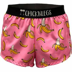 Ghost image of the men's pink bananas printed running shorts from ChicknLegs. Pink Banana, Running Shorts Women, Chicken Legs, Best Running Shoes, Fun Prints, Black Mesh, Running Shoes For Men, Running Shorts, Bananas