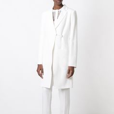 La Perla Women White 'Leisuring' Couture-Cut Silk Coat Us Size 4 Small La Perla 'Leisuring' Couture-Cut Coat White Silk Blend 'Leisuring' Couture-Cut Coat From La Perla. Designer Style Id: 0021990 Colour: White Made In Italy Blazer/Sport Jacket Long #Party #Wedding #Travel #Resort Lining Composition: Viscose 100% Outer Composition: Silk 28% Outer Composition: Acetate 72% Structured Semi-formal Outerwear For Spring, Designer Spring Blazer For Workwear, White Outerwear With Button Cuffs For Work, White Workwear Outerwear With Button Cuffs, White Office Outerwear With Button Cuffs, Elegant Button-up Outerwear For Daywear, Semi-formal White Outerwear With Concealed Placket, Elegant Single-breasted Daywear Blazer, Elegant Daywear Blazer With Buttons